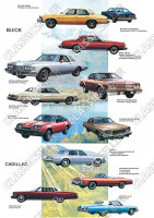 Buick und Cadillac Modell&uuml;bersicht Modelle Typen Tafel Auto Poster Plakat Bild