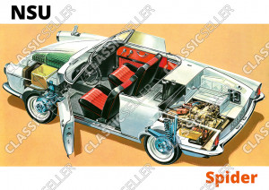 NSU Spider Wankelmotor Wankelspider PKW Auto Poster Plakat Bild