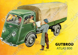 Gutbrod Atlas 800 Lastwagen Transporter LKW Poster Plakat Bild