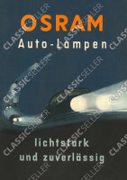 OSRAM Auto-Lampen Licht "Lichtstark und zuverl&auml;ssig" Poster Plakat Bild Werbung Reklame