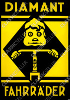 Diamant Fahrr&auml;der Fahrrad Werbung Reklame Schild Poster Plakat Bild