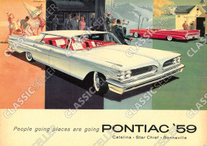 Pontiac 1959 Catalina Star Chief Bonneville Auto PKW Poster Plakat Bild
