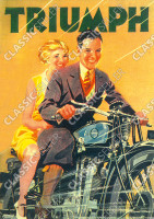 Triumph Motorrad Motorr&auml;der Poster Plakat Bild