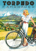 Torpedo Fahrr&auml;der Fahrrad Werbung Reklame Poster Plakat Bild