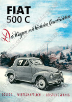 Fiat 500 C NSU-Fiat Topolino Auto PKW Poster Plakat Bild