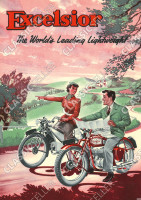 Excelsior Motorr&auml;der Motorrad Poster Plakat Bild