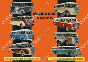 B&uuml;ssing-Nag Trambus Modell&uuml;bersicht Typentafel Poster Plakat Bild