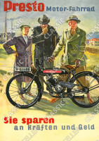 Presto Motor-Fahrr&auml;der Fahrrad Sachs-Motor Poster Plakat Bild