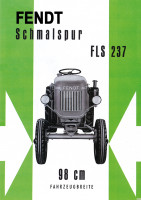 Fendt Schmalspur FLS 237 Traktor Schlepper Reklame Poster Plakat Bild
