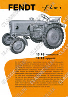 Fendt Fix 1 Dieselross Traktor Schlepper Reklame Poster Plakat Bild