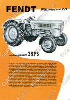 Fendt Farmer 2D Dieselross Traktor Schlepper Reklame Poster Plakat Bild