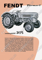Fendt Farmer 2 Dieselross Traktor Schlepper Reklame Poster Plakat Bild
