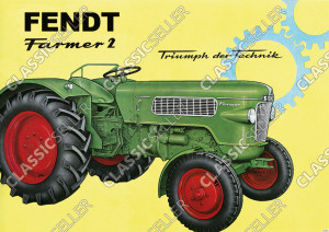 Fendt Farmer 2 Dieselross Schlepper Traktor Reklame Poster Plakat Bild