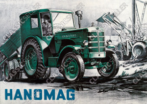 Hanomag R 45 R45 Schlepper Traktor Diesel Reklame Poster Plakat Bild