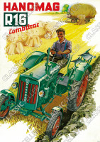 Hanomag Combitrac R 16 R16 Schlepper Traktor Diesel Reklame Poster Plakat Bild