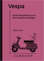 Vespa Motorroller Zubeh&ouml;rkatalog 60er Jahre, Zusammenfassung von vier Zubeh&ouml;r-Katalogen
